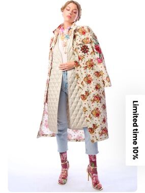 NWT Aratta Silent Journey- Cara Delvinge Floral Coat